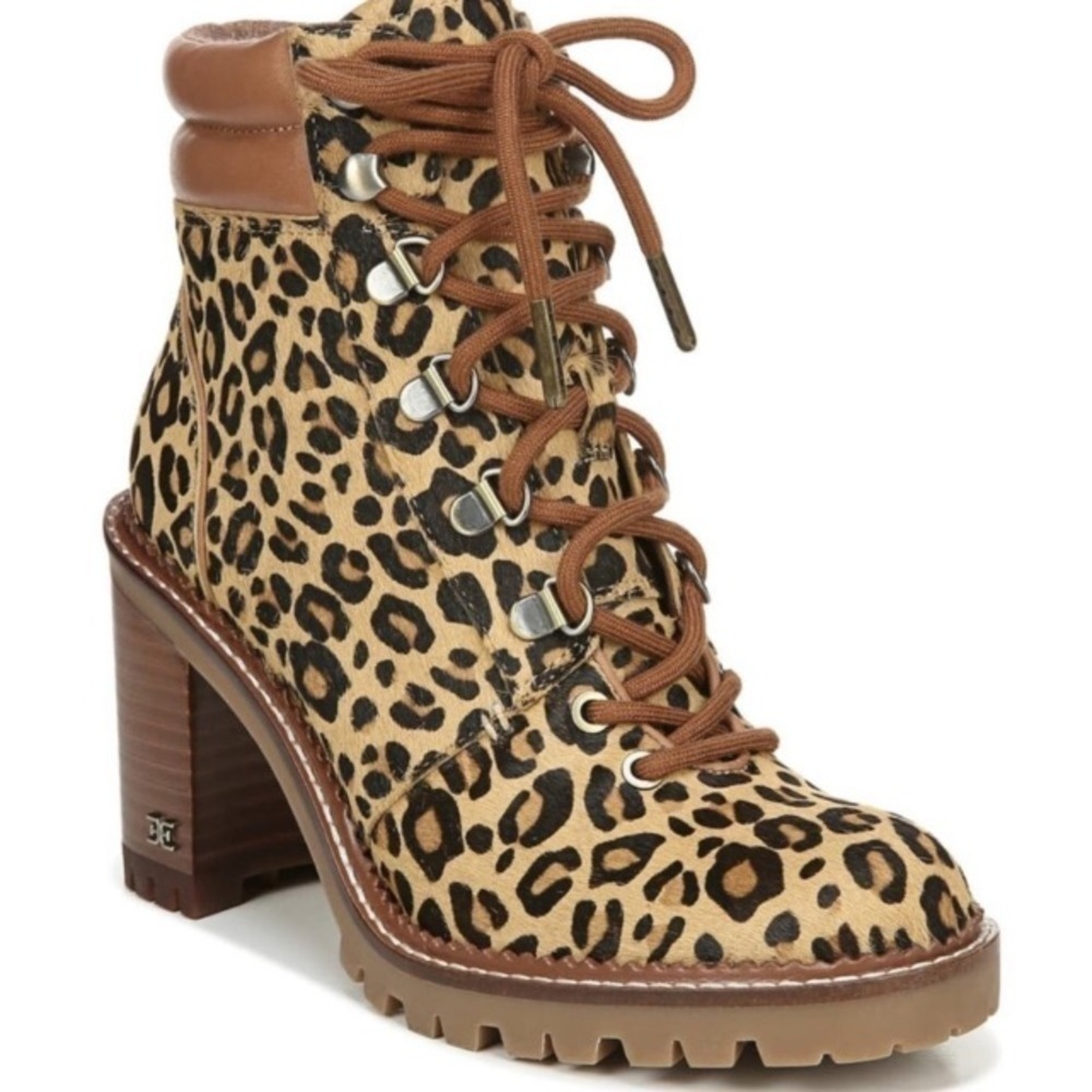 Anthropologie Sam Edelman Sade Lace-Up Hiker Ankle Boots 8.5 Maximalist Mob Wife